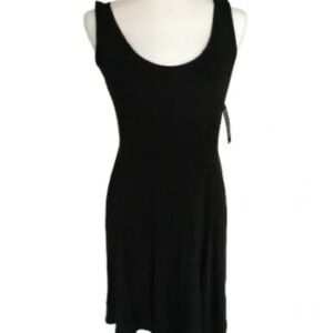 New York And Company Black Fit And Flare Dress Women Size Medium